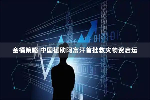 金橘策略 中国援助阿富汗首批救灾物资启运