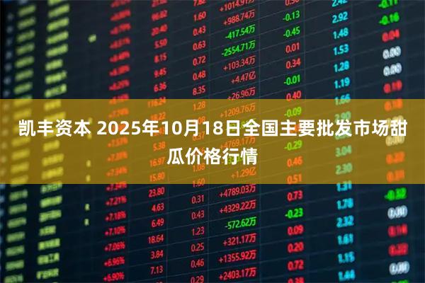 凯丰资本 2025年10月18日全国主要批发市场甜瓜价格行情